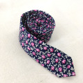 Latest Slim Wholesale Mens Cotton Floral Navy Improt Tie